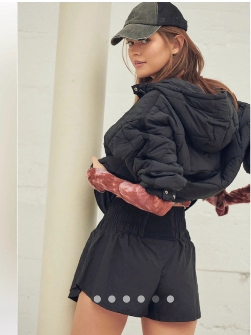 Free People The Way Home Black Shorts Workout Gym Athletic Medium Women Track